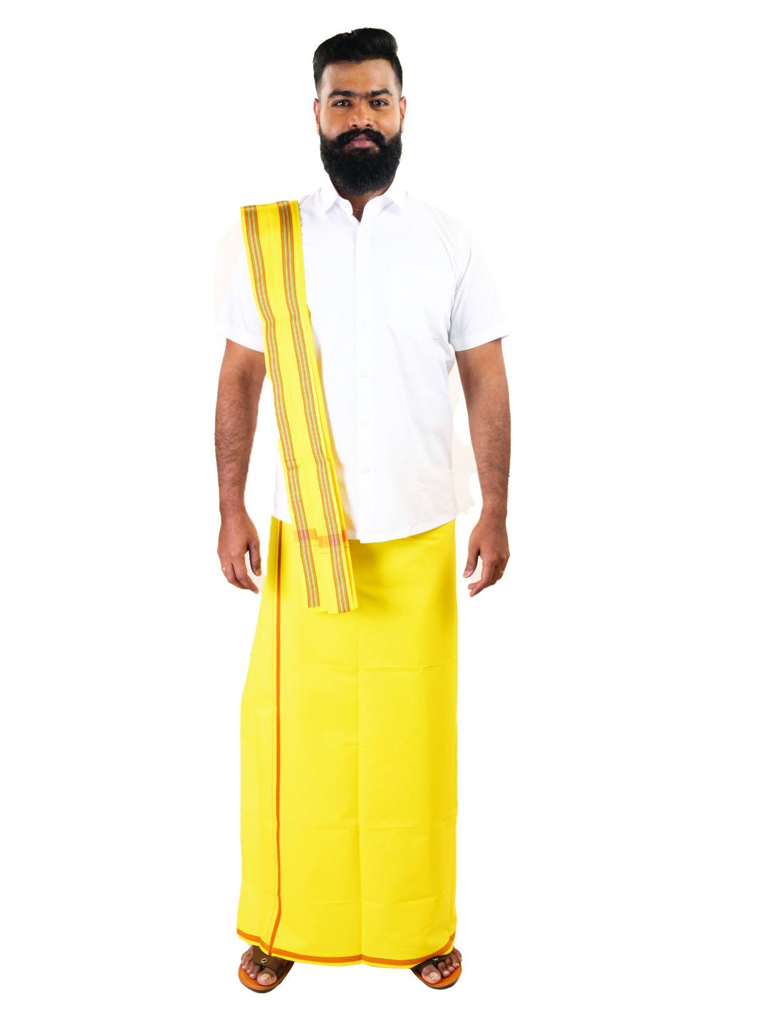 Lemon-Colored Dhoti - 1/2"