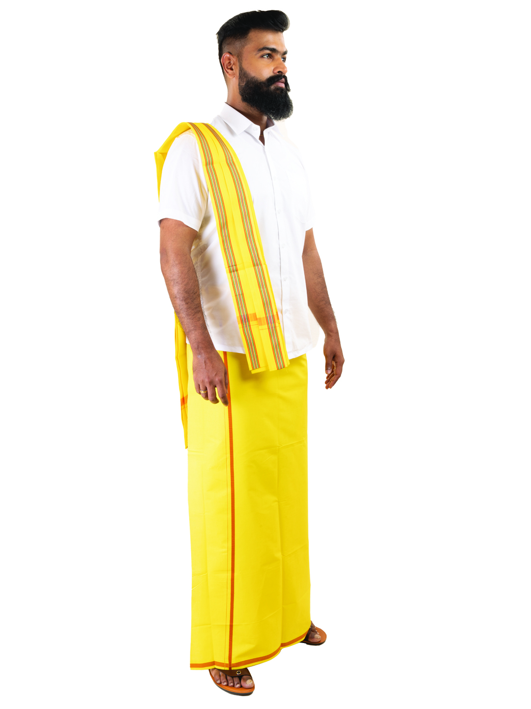 Lemon-Colored Dhoti - 1/2"