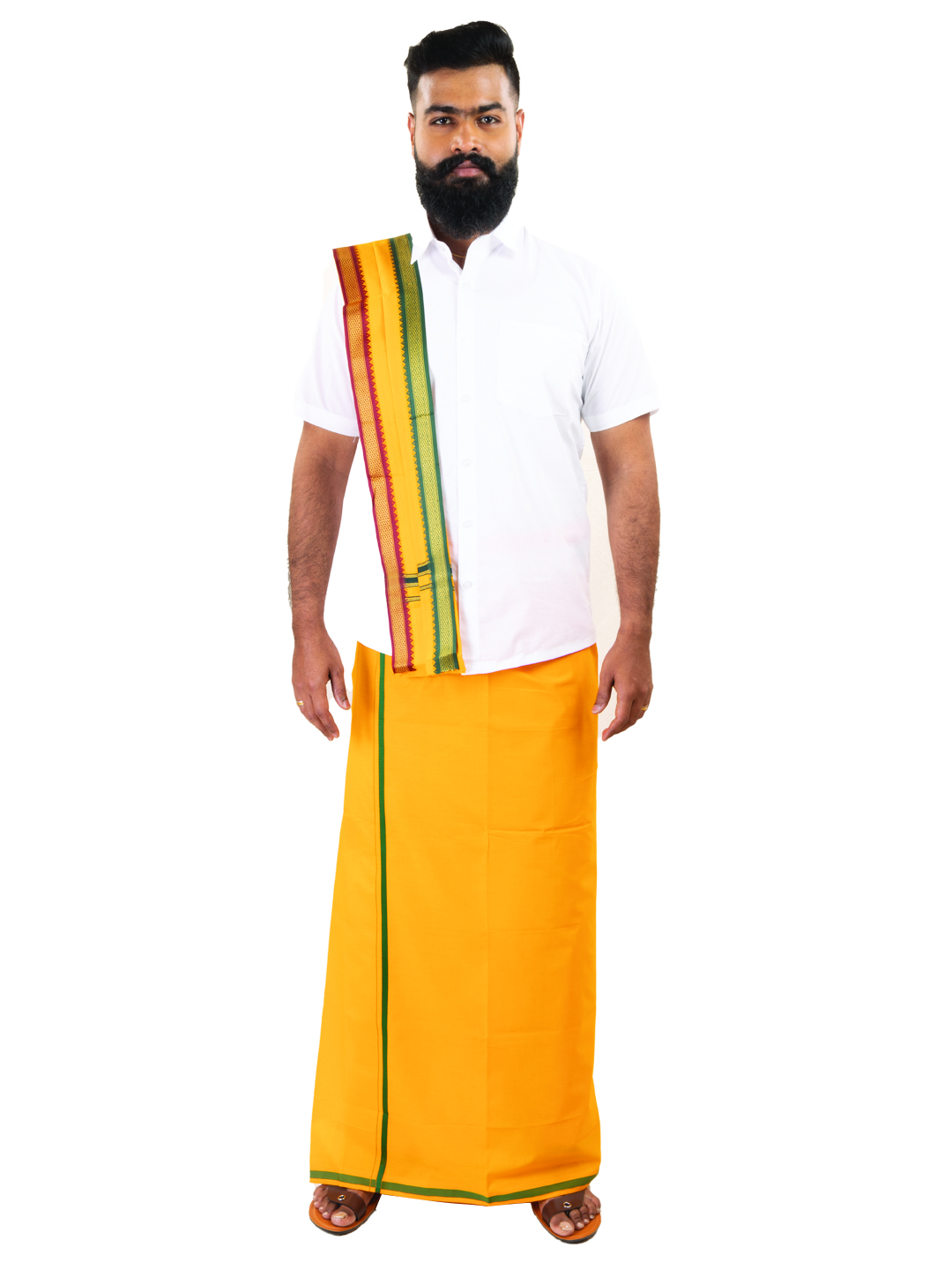 Mango-Colored Dhoti - 1/2"