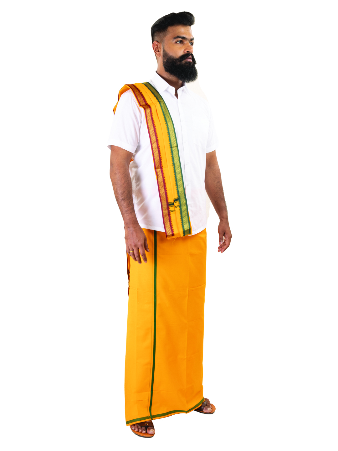 Mango-Colored Dhoti - 1/2"