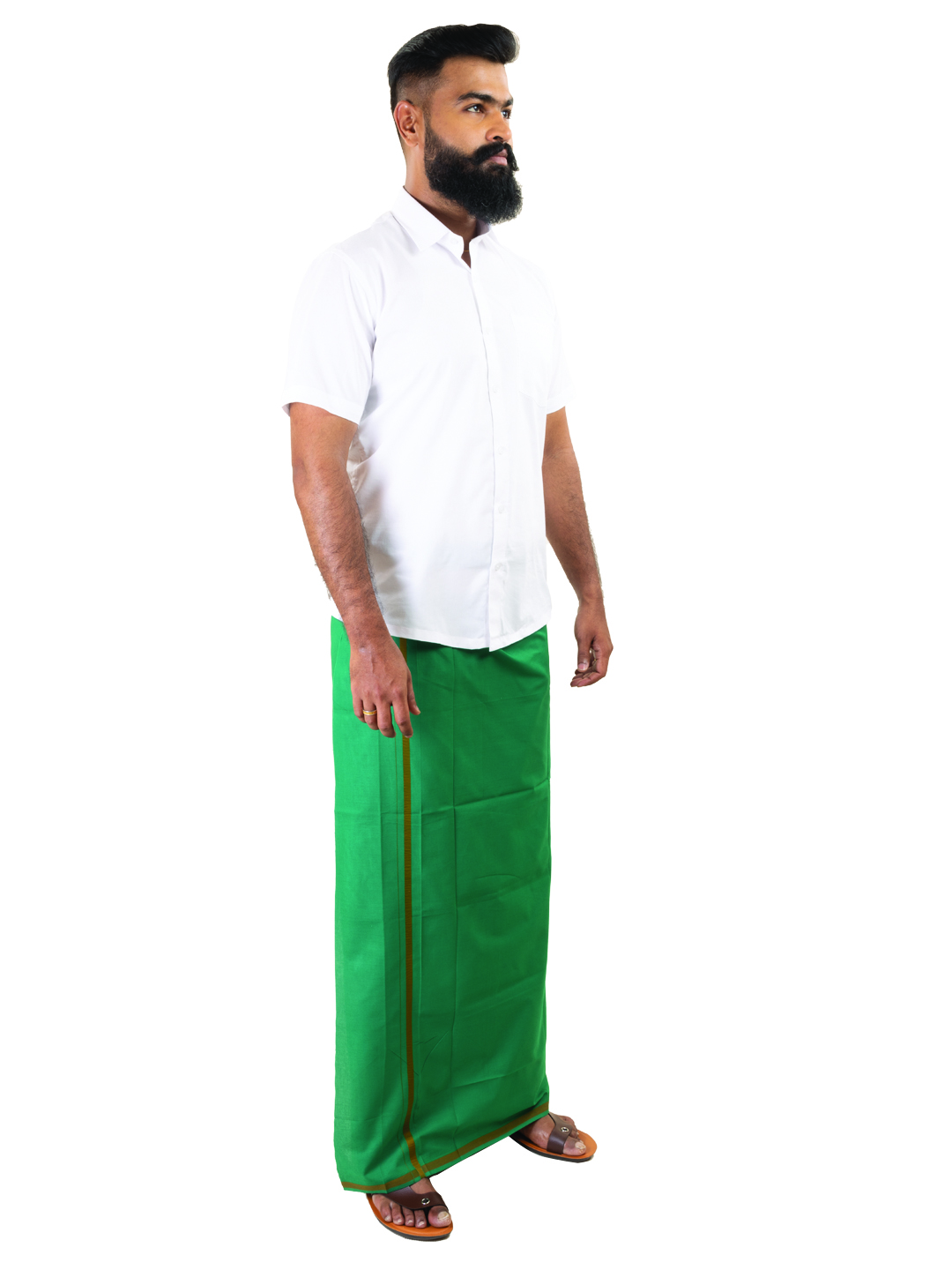 Green-Colored Dhoti - 1/2"