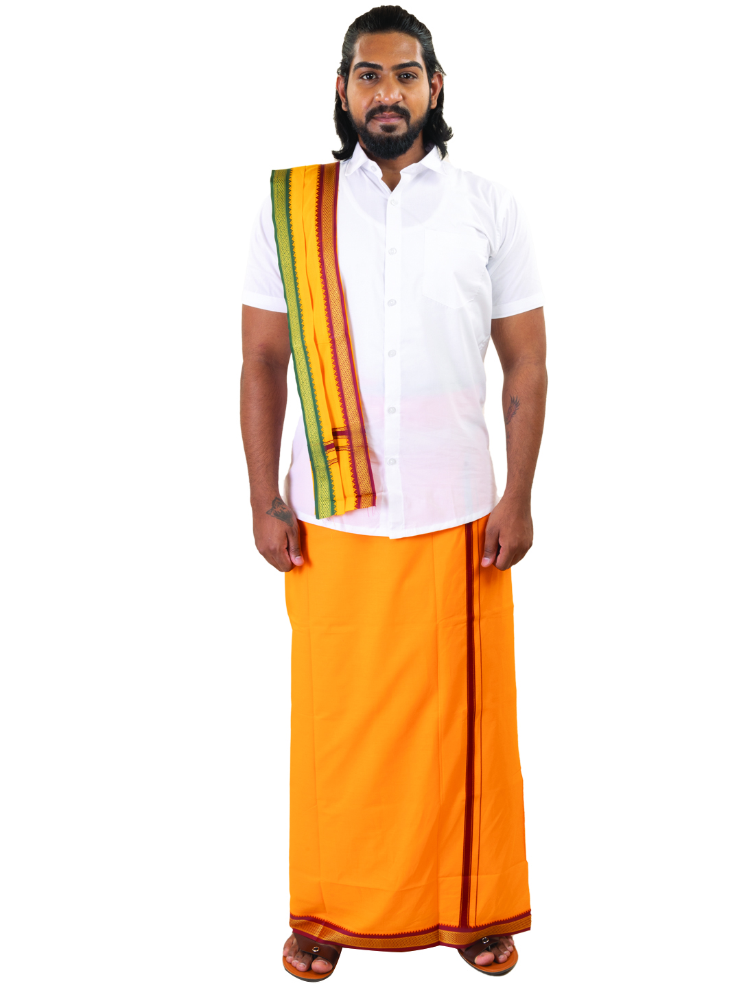 Mango-Colored Dhoti - 1 1/2"